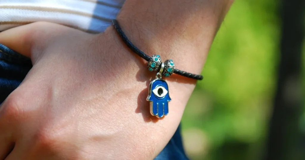 Traditional Hamsa hand symbol in Moroccan design